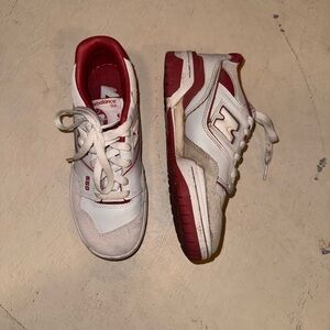 New Balance Red and White Sneakers